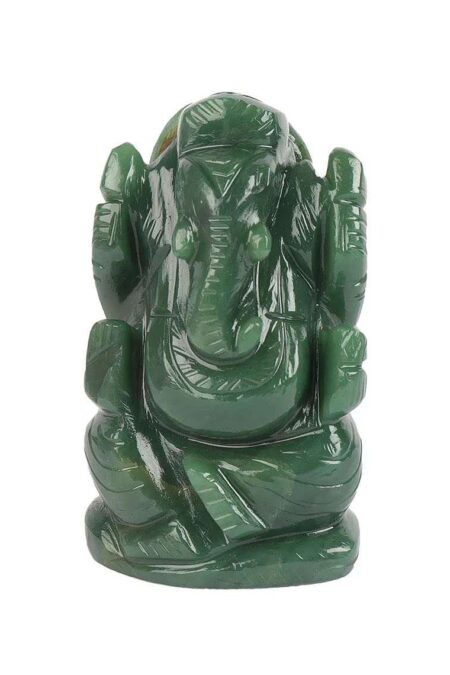 Crystal Ganesha Idol for Home D?cor Peace and Serenity Happy Man for Good Luck, Wealth, Prosperity at Home,Office Ganesha Idol For Gift Item (Green Aventurine)